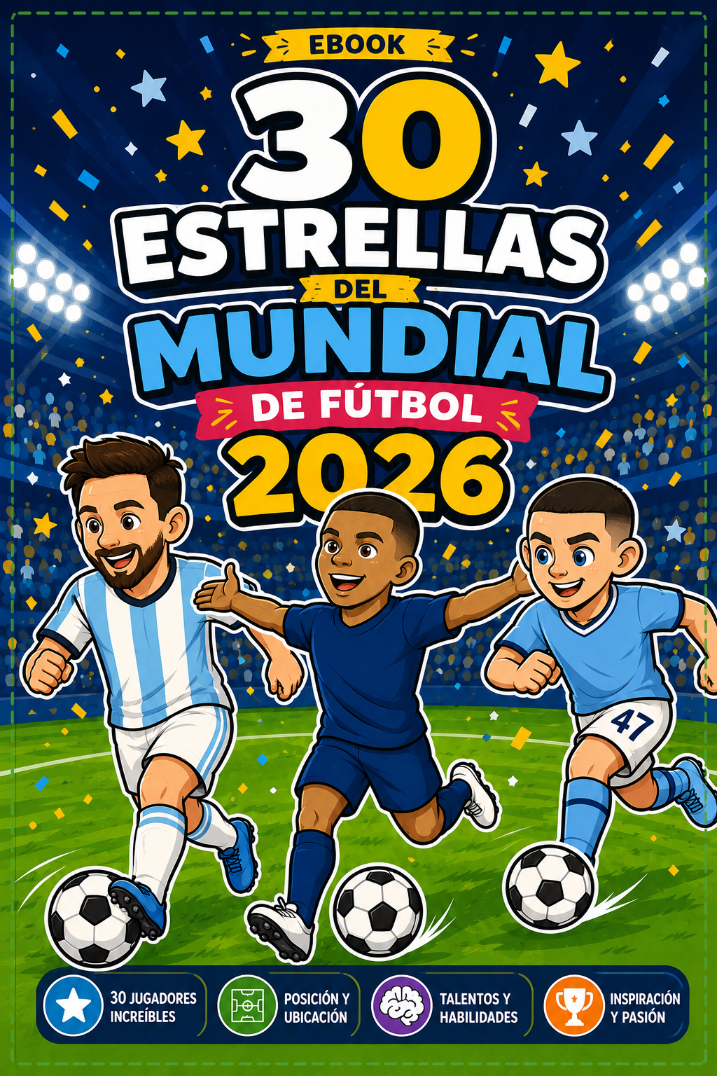 Portada del ebook Láminas de las 30 estrellas del Mundial 2026